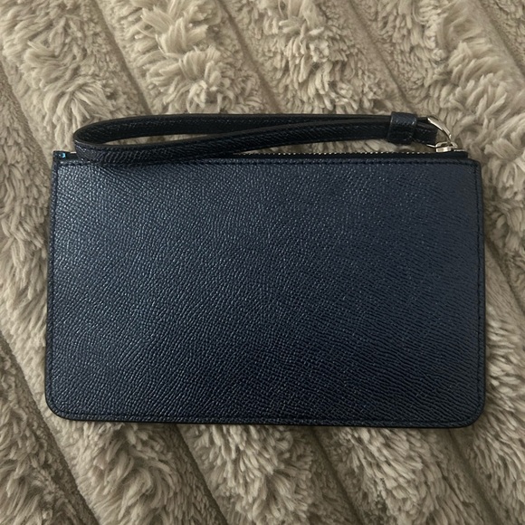 Coach Navy Glitter Star Wristlet Zip Pouch w/ Box - Picture 4 of 5